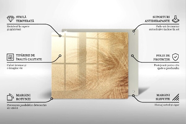 Steklena podloga za rezanje Počitnice na peščeni plaži