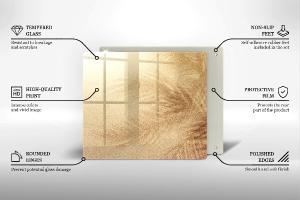 Steklena podloga za rezanje Počitnice na peščeni plaži