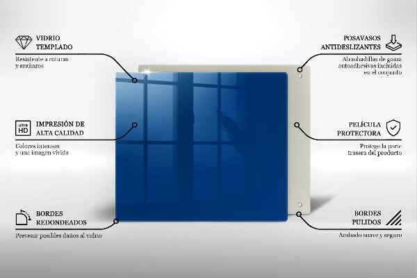 Steklena podloga za rezanje Modra barva