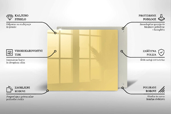 Steklena podloga za rezanje Rumena