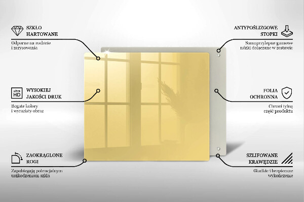 Steklena podloga za rezanje Rumena