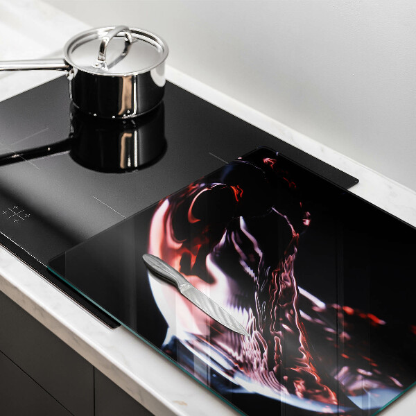 Steklena podloga za rezanje Kozarec rdečega vina