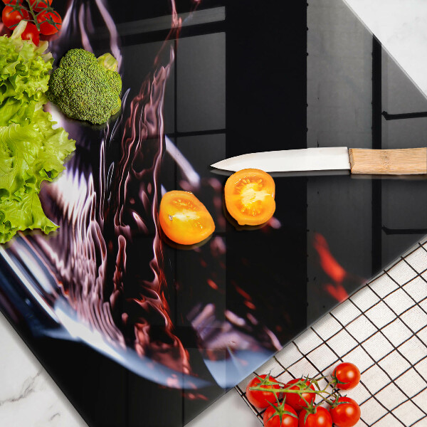 Steklena podloga za rezanje Kozarec rdečega vina