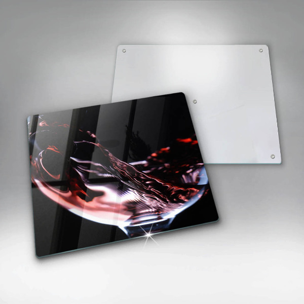 Steklena podloga za rezanje Kozarec rdečega vina