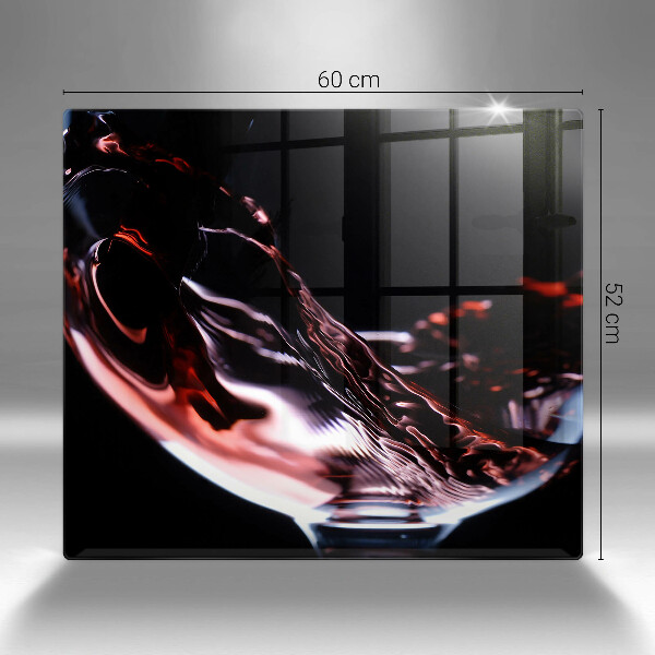 Steklena podloga za rezanje Kozarec rdečega vina