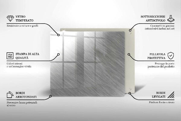 Steklena podloga za rezanje Kovinska tekstura ozadja