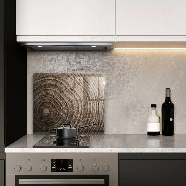 Steklena podloga za rezanje Leseni obroči