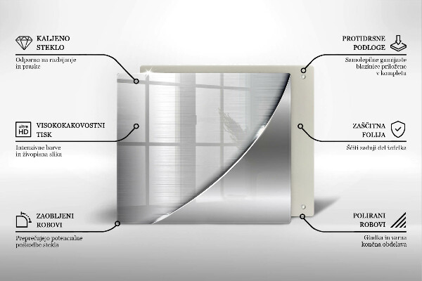 Steklena podloga za rezanje Kovinske oblike