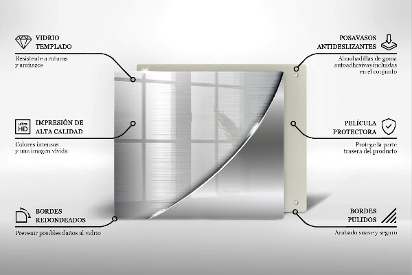 Steklena podloga za rezanje Kovinske oblike