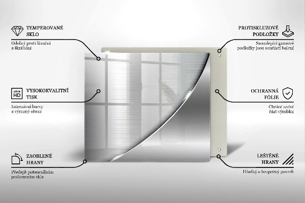 Steklena podloga za rezanje Kovinske oblike