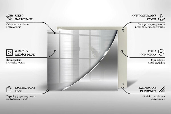 Steklena podloga za rezanje Kovinske oblike