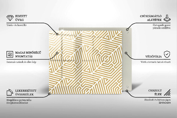 Steklena podloga za rezanje Geometrijske črte