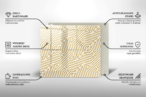 Steklena podloga za rezanje Geometrijske črte