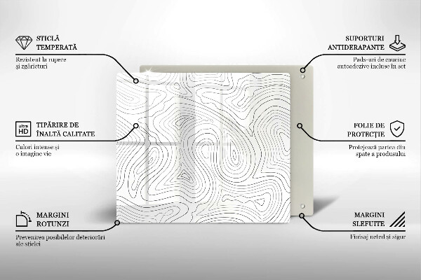 Steklena podloga za rezanje Abstraktne oblike