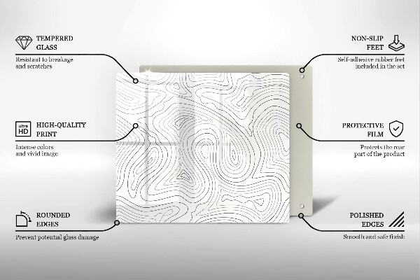 Steklena podloga za rezanje Abstraktne oblike