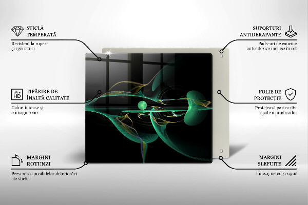 Steklena podloga za rezanje Moderna abstrakcija
