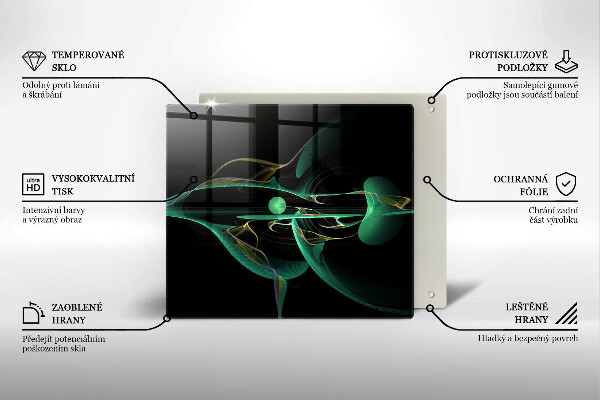 Steklena podloga za rezanje Moderna abstrakcija