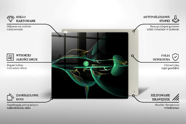 Steklena podloga za rezanje Moderna abstrakcija