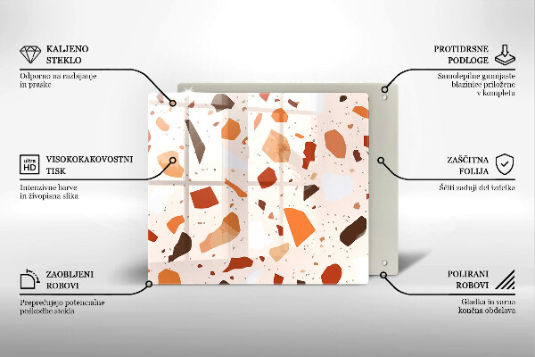 Steklena podloga za rezanje Dekorativna kamenina