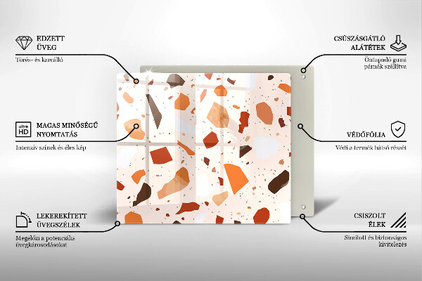 Steklena podloga za rezanje Dekorativna kamenina