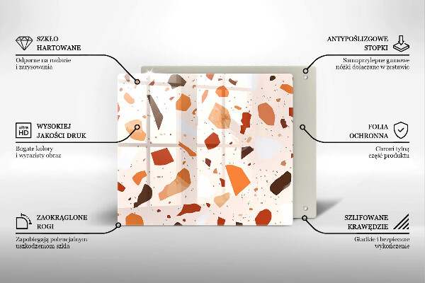 Steklena podloga za rezanje Dekorativna kamenina