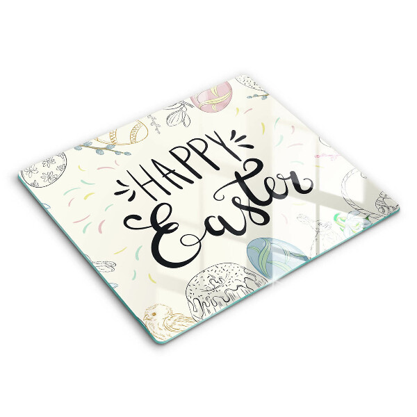Steklena podloga za rezanje Happy Easter