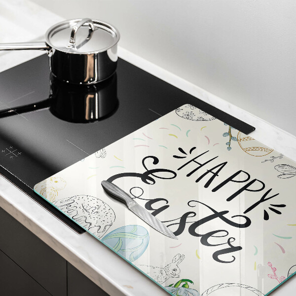 Steklena podloga za rezanje Happy Easter