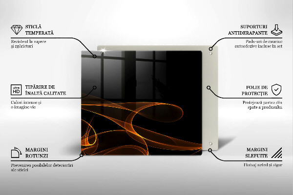Steklena podloga za rezanje Abstraktne črte