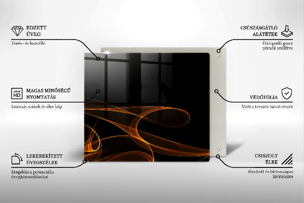Steklena podloga za rezanje Abstraktne črte
