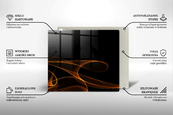 Steklena podloga za rezanje Abstraktne črte