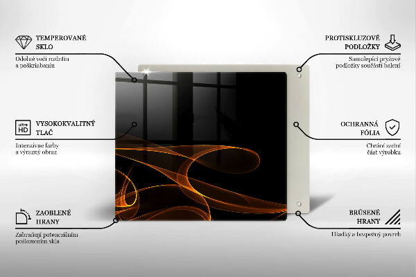 Steklena podloga za rezanje Abstraktne črte