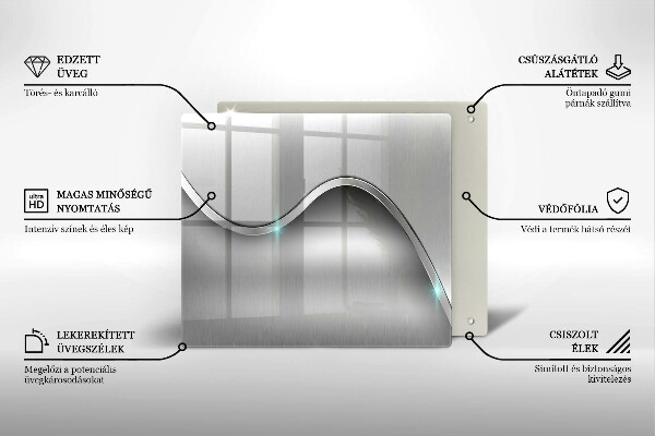 Steklena podloga za rezanje Kovinska abstrakcija
