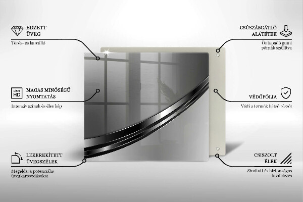 Steklena podloga za rezanje Kovinska abstrakcija