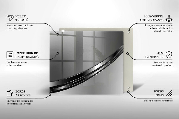 Steklena podloga za rezanje Kovinska abstrakcija