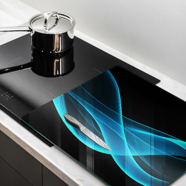 Steklena podloga za rezanje Modra abstrakcija