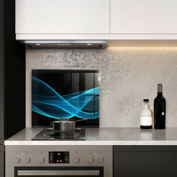 Steklena podloga za rezanje Modra abstrakcija