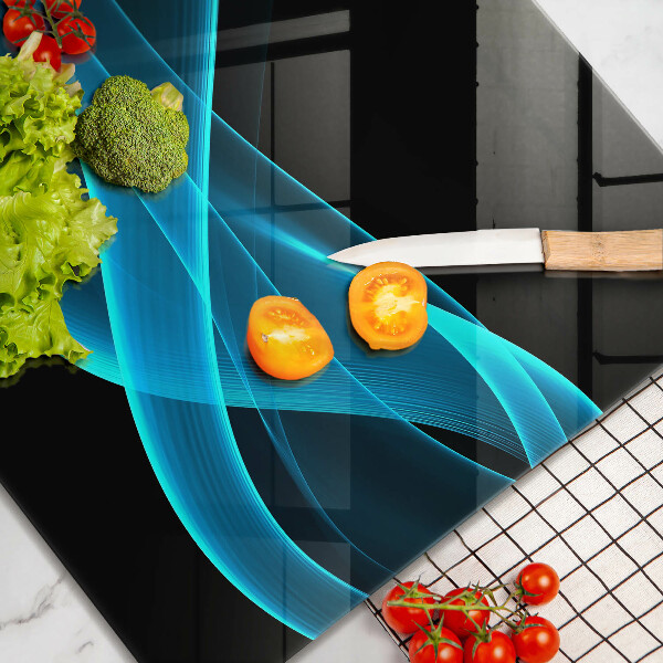 Steklena podloga za rezanje Modra abstrakcija