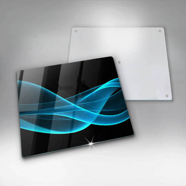 Steklena podloga za rezanje Modra abstrakcija
