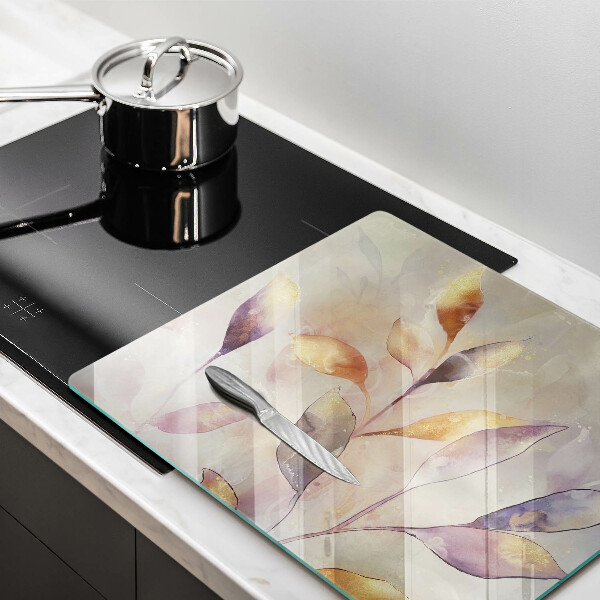 Steklena podloga za rezanje Poslikani boho listi