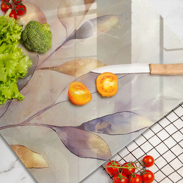 Steklena podloga za rezanje Poslikani boho listi