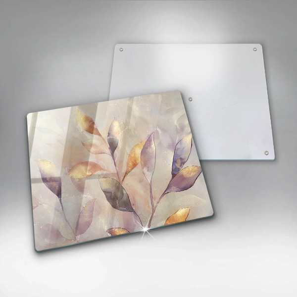 Steklena podloga za rezanje Poslikani boho listi