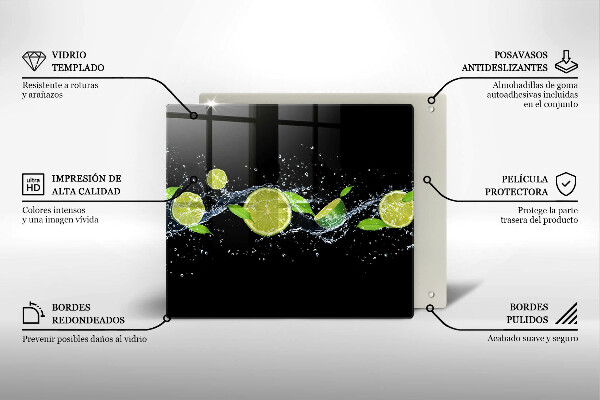 Steklena podloga za rezanje Metina voda