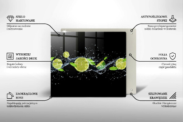 Steklena podloga za rezanje Metina voda