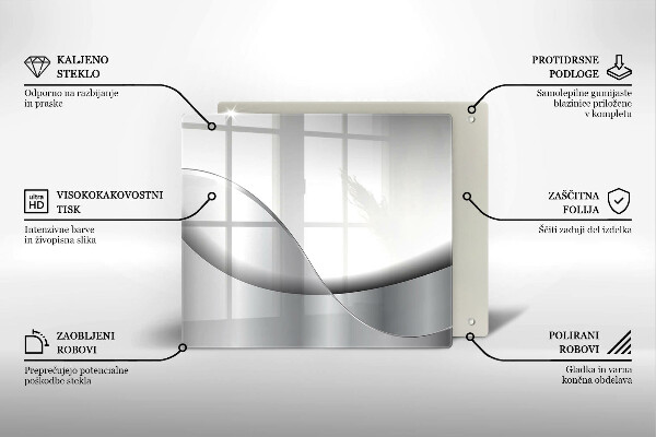 Steklena podloga za rezanje Oblikovanje abstraktnih črt