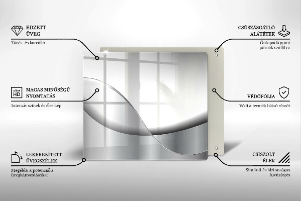 Steklena podloga za rezanje Oblikovanje abstraktnih črt
