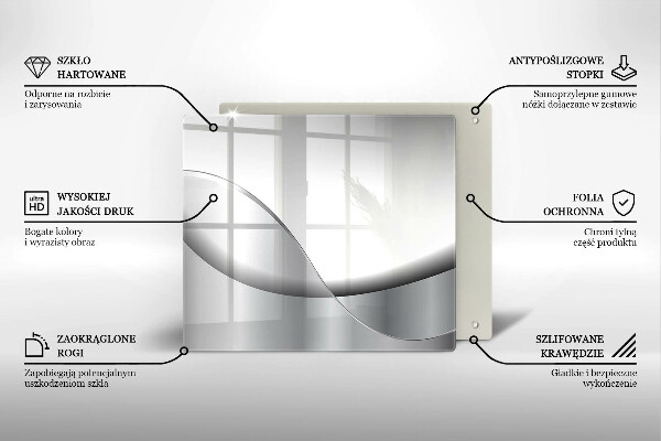 Steklena podloga za rezanje Oblikovanje abstraktnih črt