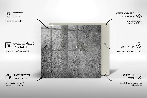 Steklena podloga za rezanje Tekstura betonskega kamna
