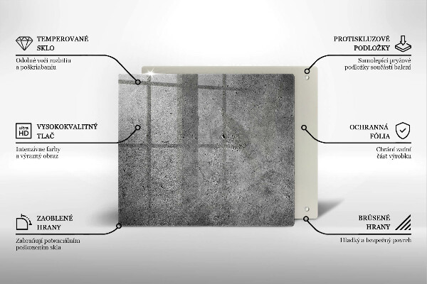 Steklena podloga za rezanje Tekstura betonskega kamna