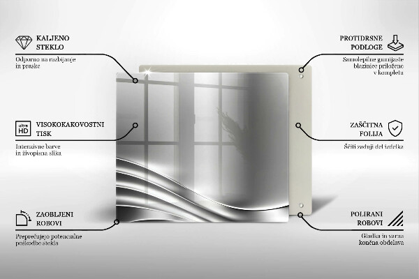 Steklena podloga za rezanje Kovinska konstrukcija