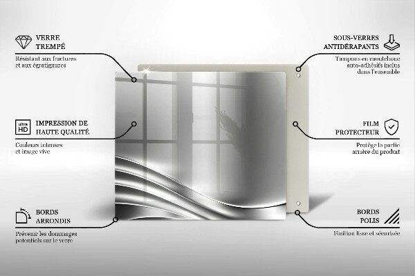 Steklena podloga za rezanje Kovinska konstrukcija